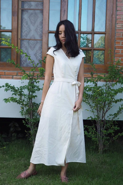 Isabella Dress - white , cream